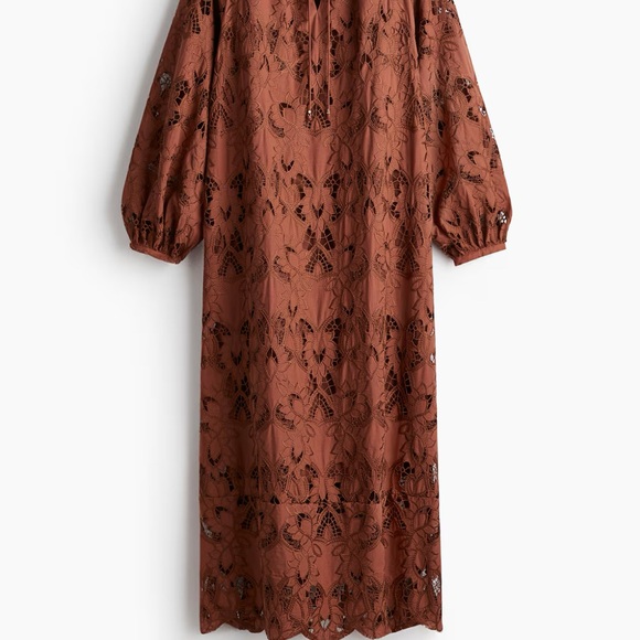 H&M Dresses & Skirts - Elegant Brown Lace Dress